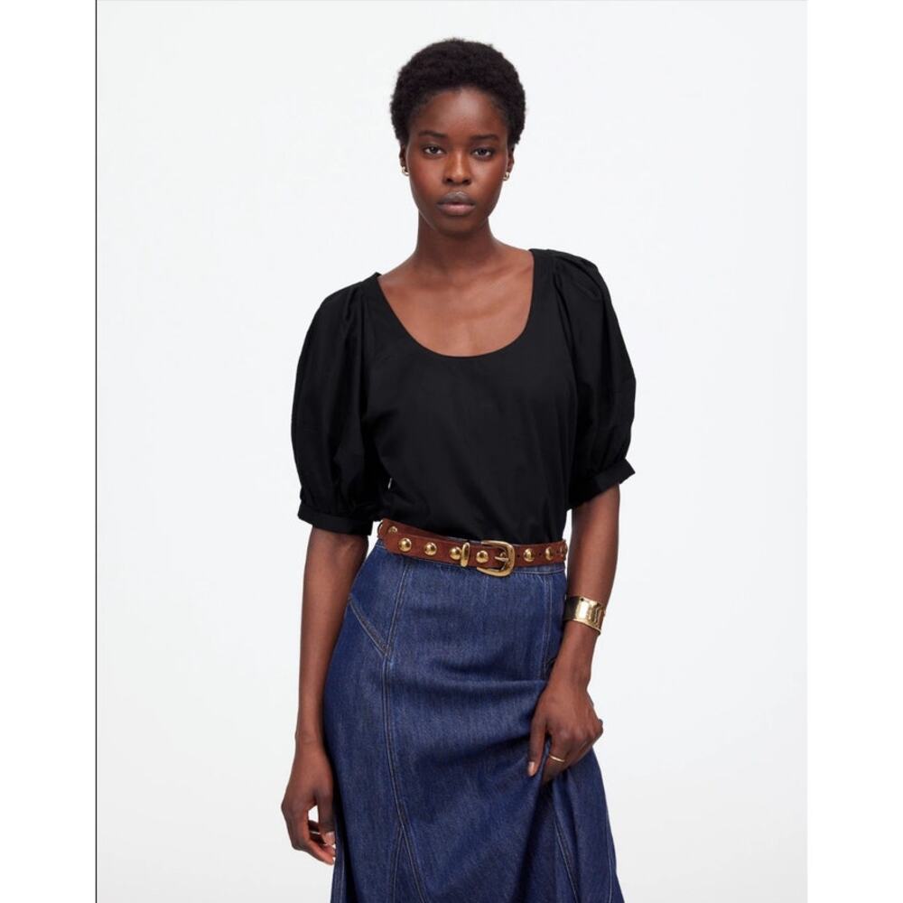 Madewell Relaxed Scoop Neck Short Sleeve Casual Top US Women's XXS